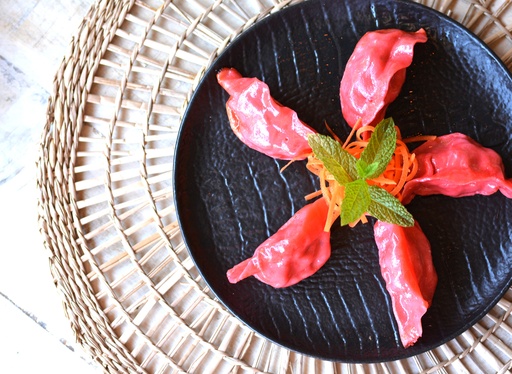 [2-13. Guotie a la Lancha de  Ternera Tomate y Mozarella] 2-13. Guotie a la plancha de  Ternera Tomate y Mozarella 
